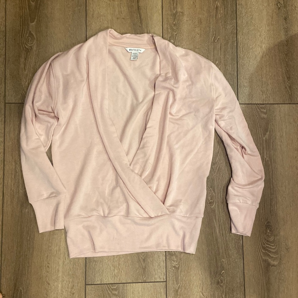 Athleta Purana V neck wrap sweatshirt